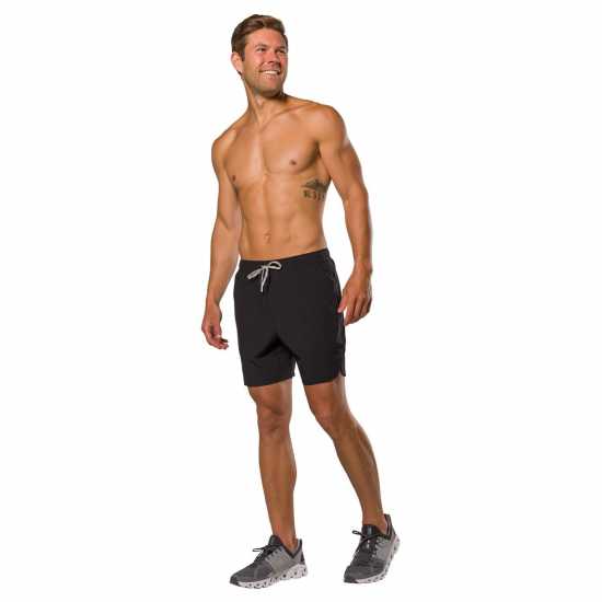 Nathan Ess Shrt 7 Un Sn99 Black Мъжки дрехи за бягане