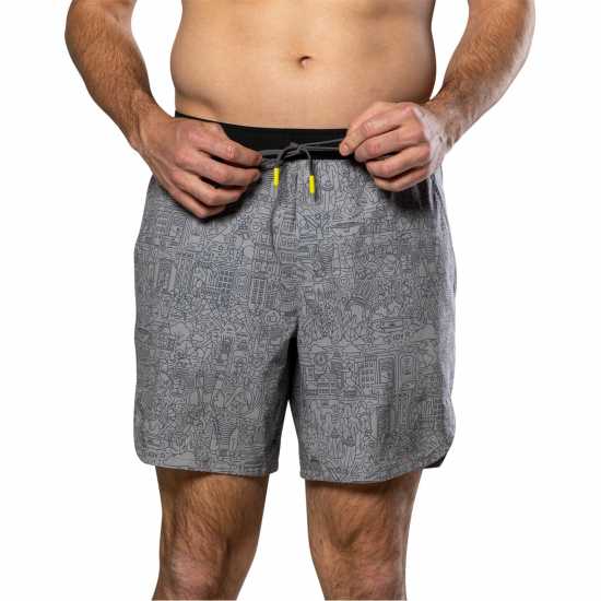 Мъжки дрехи за бягане Nathan Ess Short 7In Sn99 Signature Grey Nathan Ess Short 7In Sn99 Signature Grey Мъжки дрехи за бягане