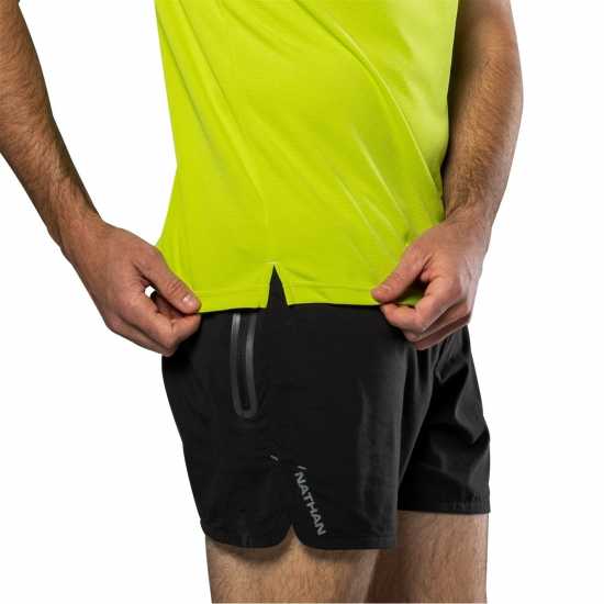 Nathan Rise Tee 2.0 Sn99 Bright Lime Мъжки дрехи за бягане