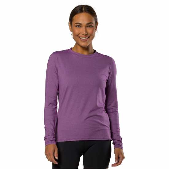 Nathan Dash L Sleeve Ld99 Plum Stripe Дамски дрехи за бягане