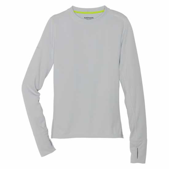 Дамски дрехи за бягане Nathan Rise L Sleeve Ld99 Grey Mist Nathan Rise L Sleeve Ld99 Grey Mist Дамски дрехи за бягане