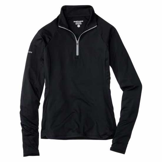 Nathan Tempo Quarter Zip Ld99 Black Дамски дрехи за бягане