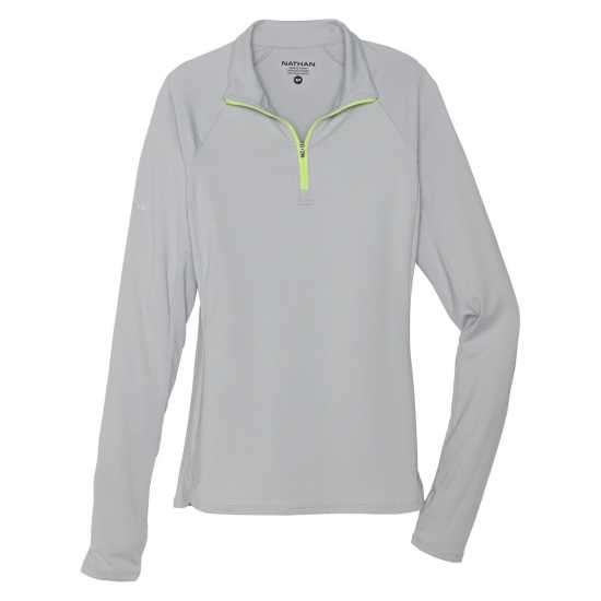Nathan Tempo Quarter Zip Ld99 Grey Mist Дамски дрехи за бягане