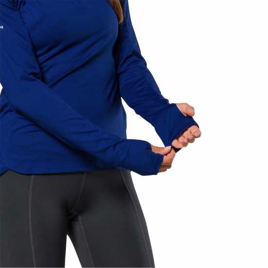 Nathan Tempo Quarter Zip Ld99 Sodalite Blue Дамски дрехи за бягане