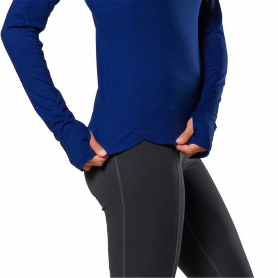 Nathan Tempo Quarter Zip Ld99 Sodalite Blue Дамски дрехи за бягане