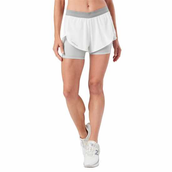 Nathan F Rn Shrt 3.0 Ld99 White Дамски клинове за фитнес