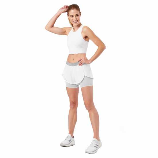 Nathan F Rn Shrt 3.0 Ld99 White Дамски клинове за фитнес