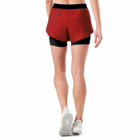 Nathan F Rn Shrt 3.0 Ld99 Deep Red Дамски клинове за фитнес