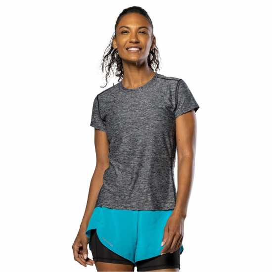 Nathan Qualifier Tee Ld99 Black Heather Дамски дрехи за бягане