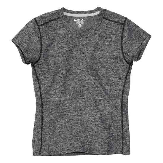 Nathan Qualifier Tee Ld99 Black Heather Дамски дрехи за бягане