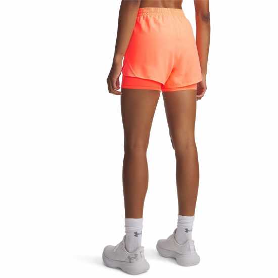 Under Armour Womens Fly By Performance Running Shorts Tangerine/Refl Under Armour Womens Fly By Performance Running Shorts Tangerine/Refl