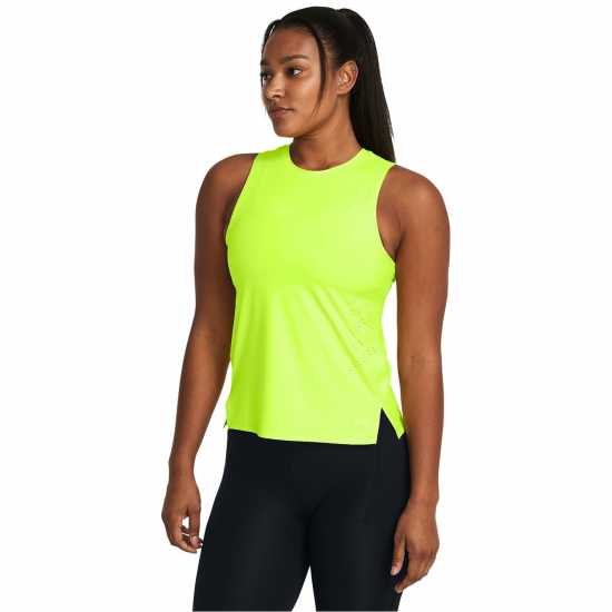 Дамски дрехи за бягане Under Armour Armour Ua Launch Elite Tank Running Vest Womens Yellow Under Armour Armour Ua Launch Elite Tank Running Vest Womens Yellow Дамски дрехи за бягане
