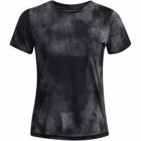 Under Armour Дамско Горнище За Бягане Armour Ua Launch Elite Printed Ss Running Top Womens Black Дамски дрехи за бягане