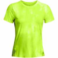 Under Armour Дамско Горнище За Бягане Armour Ua Launch Elite Printed Ss Running Top Womens Yellow Дамски дрехи за бягане