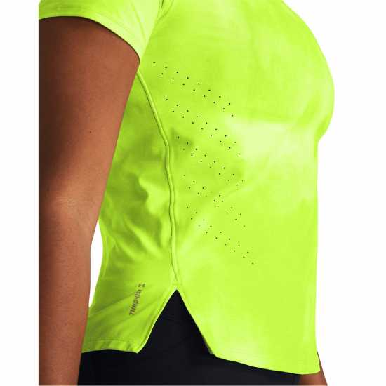 Дамски дрехи за бягане Under Armour Дамско Горнище За Бягане Armour Ua Launch Elite Printed Ss Running Top Womens Yellow Under Armour Дамско Горнище За Бягане Armour Ua Launch Elite Printed Ss Running Top Womens Yellow Дамски дрехи за бягане