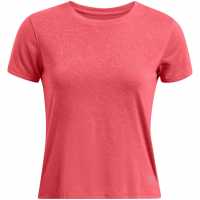 Under Armour Дамско Горнище За Бягане Armour Ua Launch Camo Shortsleeve Running Top Womens Red Дамски тениски и фланелки