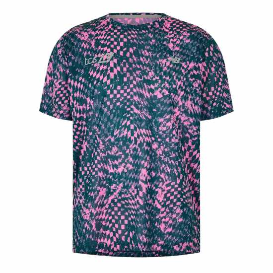 New Balance Nb Le Ath Printed T Sn62 Pink Heat New Balance Nb Le Ath Printed T Sn62 Pink Heat