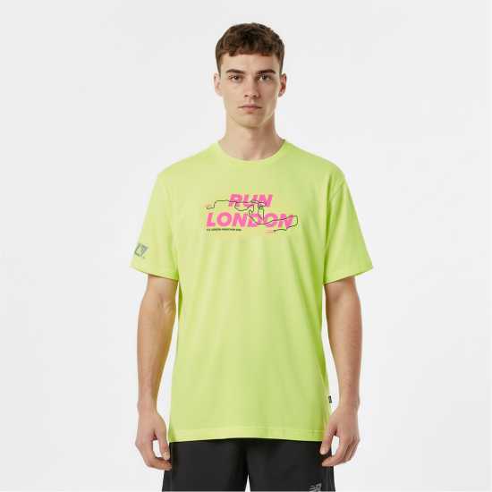 New Balance Men's Short Sleeve Performance Running Top Afterglow 