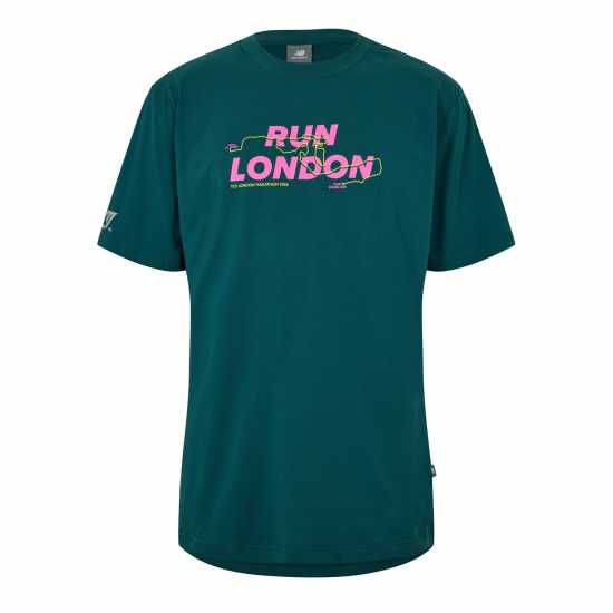 New Balance Men's Short Sleeve Performance Running Top Medusa Green 
