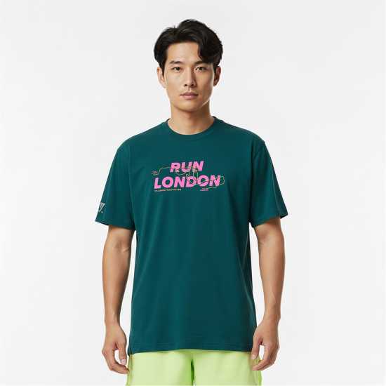 New Balance Men's Short Sleeve Performance Running Top Medusa Green 