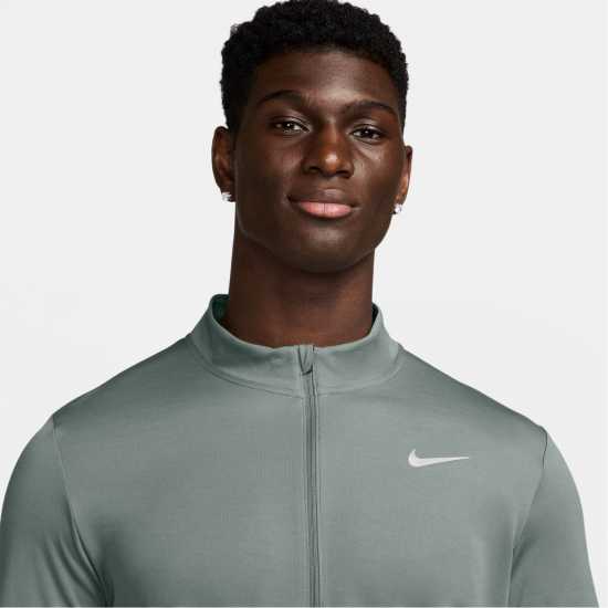 Nike Мъжко Горнище За Бягане Half Zip Core Long Sleeve Running Top Mens Clay Green Мъжки горнища с цип