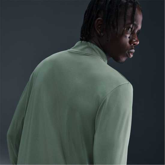 Nike Мъжко Горнище За Бягане Half Zip Core Long Sleeve Running Top Mens Clay Green Мъжки горнища с цип