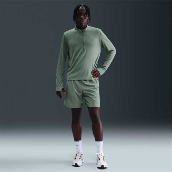 Nike Мъжко Горнище За Бягане Half Zip Core Long Sleeve Running Top Mens Clay Green Мъжки горнища с цип