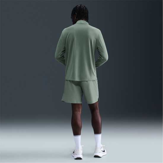 Nike Мъжко Горнище За Бягане Half Zip Core Long Sleeve Running Top Mens Clay Green Мъжки горнища с цип