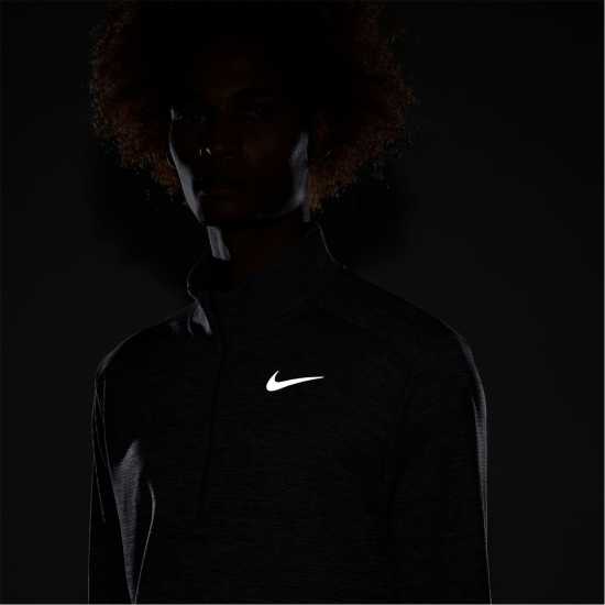 Nike Мъжко Горнище За Бягане Half Zip Core Long Sleeve Running Top Mens Iron Grey Мъжко облекло за едри хора
