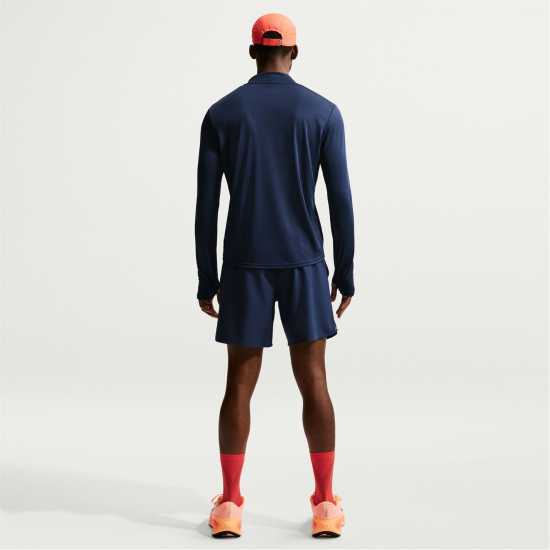 Nike Мъжко Горнище За Бягане Half Zip Core Long Sleeve Running Top Mens Midnight Navy 