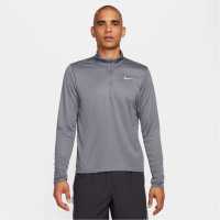 Nike Мъжко Горнище За Бягане Half Zip Core Long Sleeve Running Top Mens Smoke Grey Мъжко облекло за едри хора