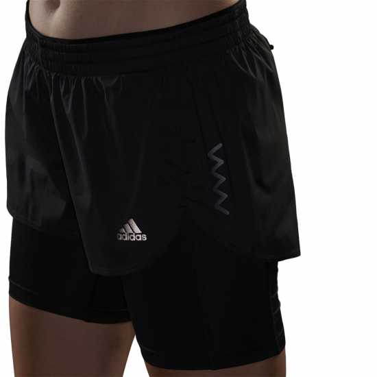 Adidas Дамски Шорти Run Fast 2In1 Shorts Womens  - Дамски клинове за фитнес