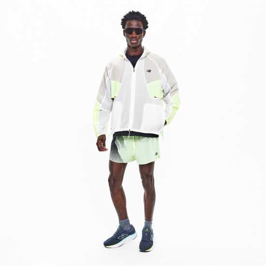 New Balance Nb Rc Athletics Jacket White/Grey/Grn 