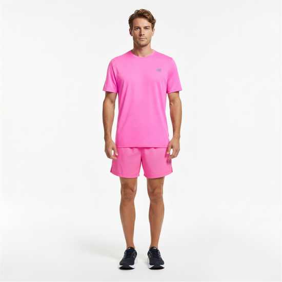 New Balance NB RC Essentials Running T-Shirt Mens Pink 