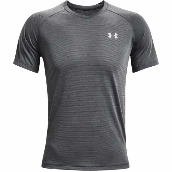 Мъжки дрехи за бягане Under Armour Мъжка Риза Short Sleeve T-Shirt Mens Черно сиво Under Armour Мъжка Риза Short Sleeve T-Shirt Mens Черно сиво Мъжки дрехи за бягане