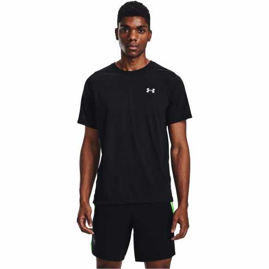 Мъжки дрехи за бягане Under Armour Мъжка Риза Short Sleeve T-Shirt Mens Черно/Отражаващо Under Armour Мъжка Риза Short Sleeve T-Shirt Mens Черно/Отражаващо Мъжки дрехи за бягане