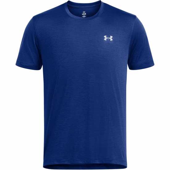 Under Armour Мъжка Риза Short Sleeve T-Shirt Mens Техническо синьо Мъжки дрехи за бягане