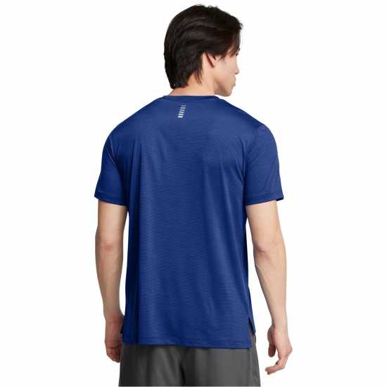 Under Armour Мъжка Риза Short Sleeve T-Shirt Mens Техническо синьо Мъжки дрехи за бягане