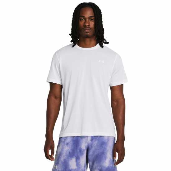 Мъжки дрехи за бягане Under Armour Short Sleeve T-Shirt White Under Armour Short Sleeve T-Shirt White Мъжки дрехи за бягане