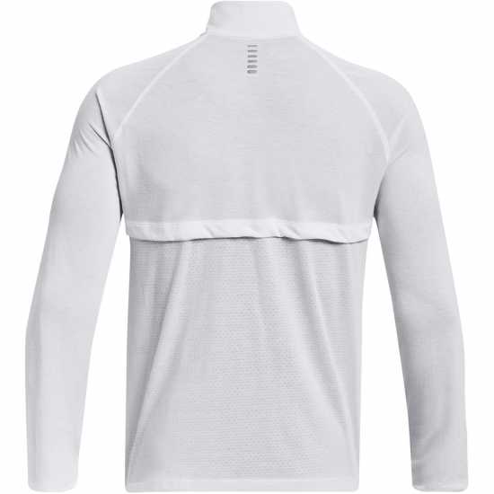 Under Armour Мъжко Горнище Полу-Цип Streaker Half Zip Top Mens White/Reflect Мъжки ризи