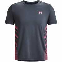 Under Armour Iso-Chill Laser Heat Ss Downpour Grey Мъжко облекло за едри хора
