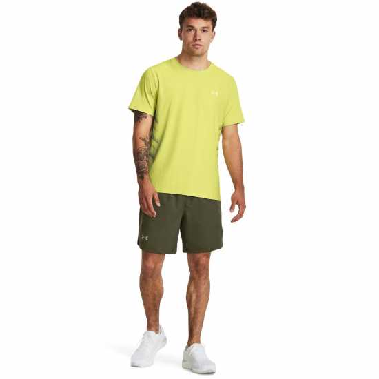 Under Armour Iso-Chill Laser Heat Ss Lime Yellow Мъжко облекло за едри хора