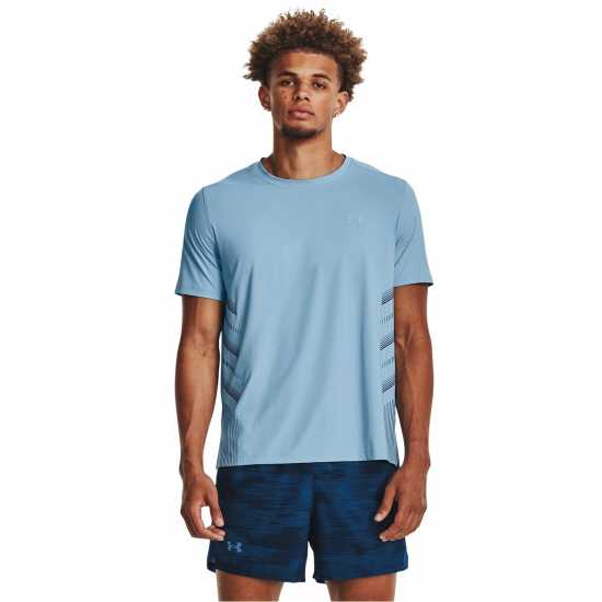 Мъжки дрехи за бягане Under Armour Iso-Chill Laser Heat Ss Blue Under Armour Iso-Chill Laser Heat Ss Blue Мъжки дрехи за бягане