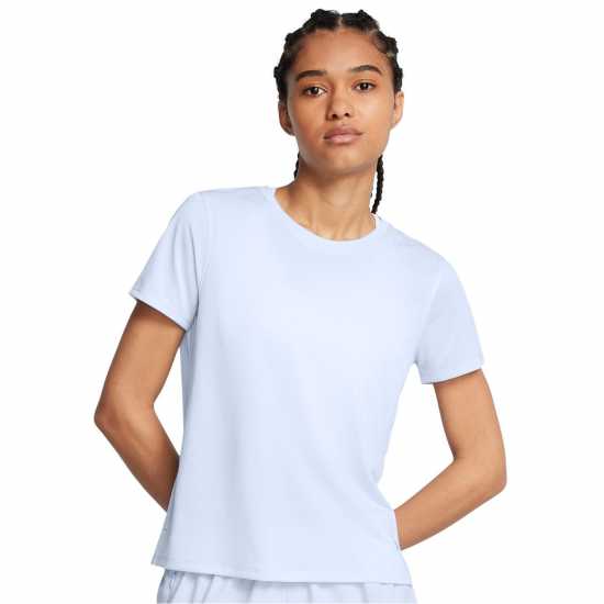 Under Armour Armour Ua Launch Elite Short Sleeve Women's Нимбусно синьо Дамски дрехи за бягане