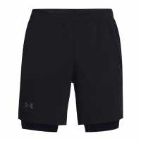 Under Armour Ua Launch Run 2-In-1 Shorts Black Мъжко облекло за едри хора