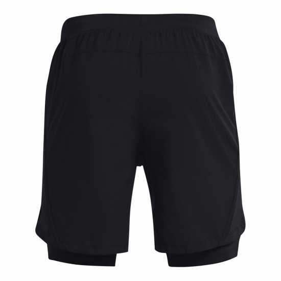 Under Armour Ua Launch Run 2-In-1 Shorts Black Мъжко облекло за едри хора