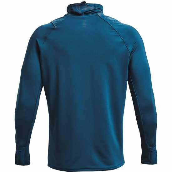 Under Armour Out Run The Cold Mens Funnel Top Petrol Blue Мъжки ризи