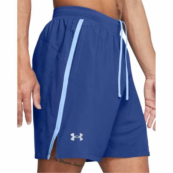 Under Armour Armour Launch 2-In-1 7 Shorts Техническо синьо Мъжки дрехи за бягане