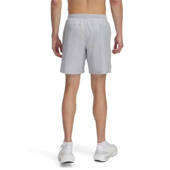 Under Armour Armour Launch 2-In-1 7 Shorts Моден сиво/бял Мъжки дрехи за бягане