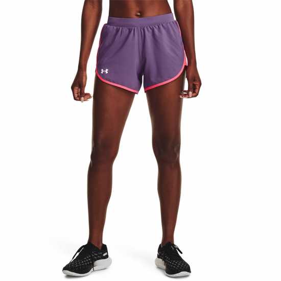 Under Armour Fly By Elite 3'' Short Purple Дамски клинове за фитнес
